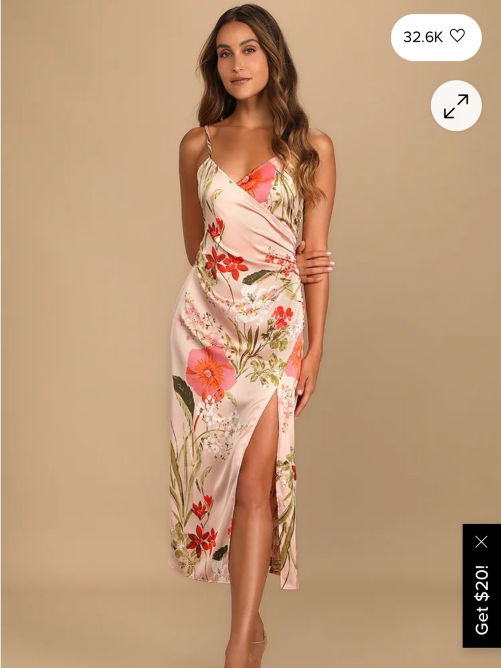 Lulu's Floral Slip Dress